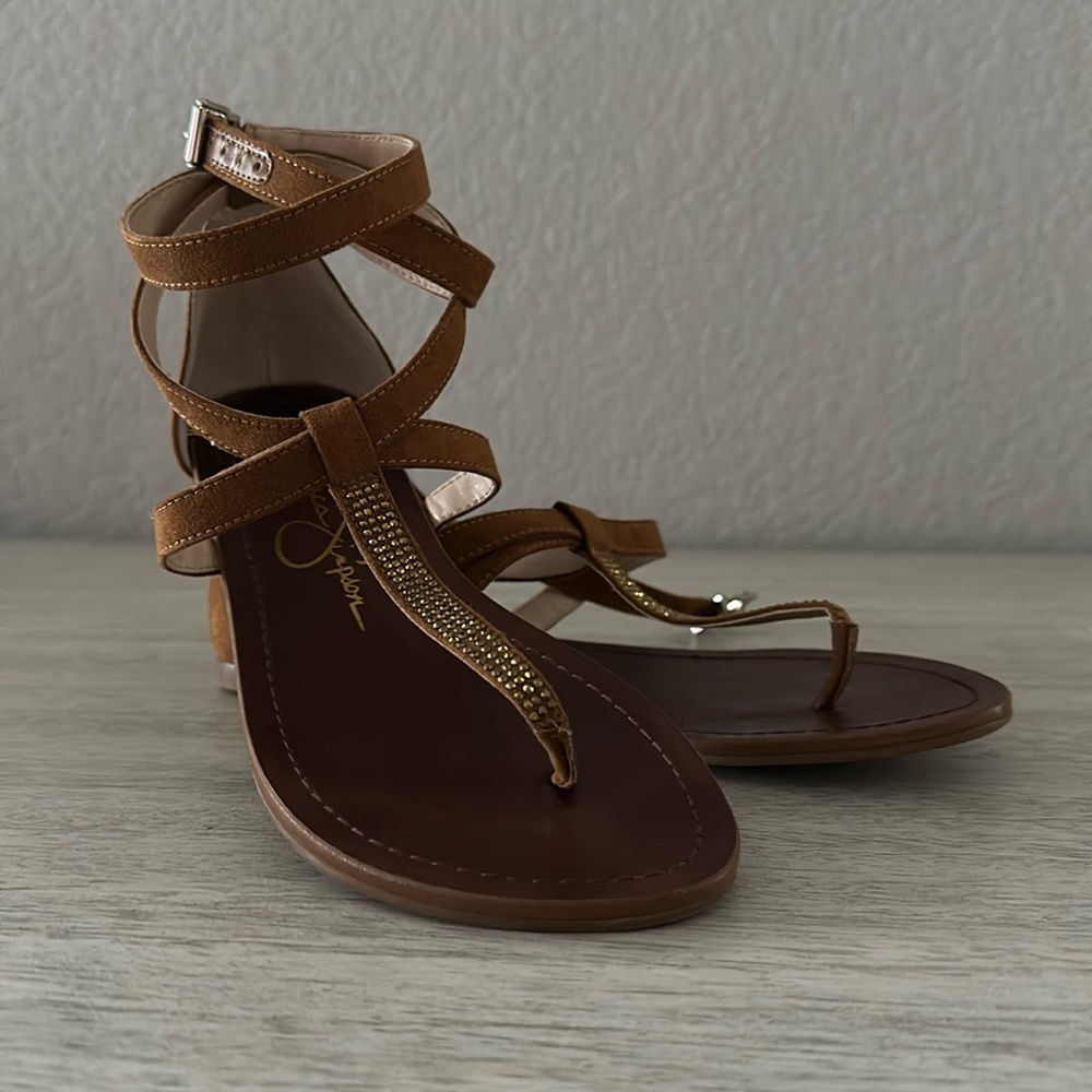Jessica Simpson sandal with rhinestone detail